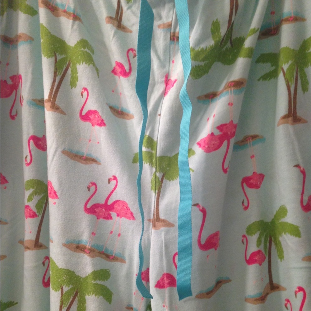 Pink Flamingos! Pajama capris. Plus size. 2x